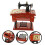 Musical Boxes for Adults Vintage Design Sewing Machine Model Dark Red 1Set 7
