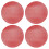 Round PVC Placemats Heat Resistant 4 Pcs Red 1