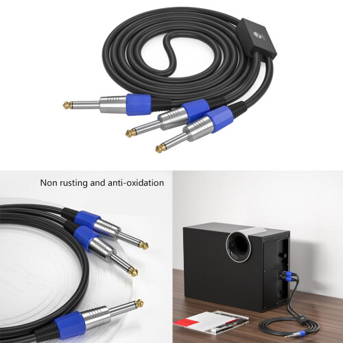 Y-Type Cable 6.35mm to Dual 6.35mm for Studio and Live Use 1