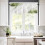 Sage Green Water Ripple Kitchen Curtains Set Vintage 3