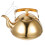 Golden Metal Tea Kettle with Handle and Removable Infuser 4
