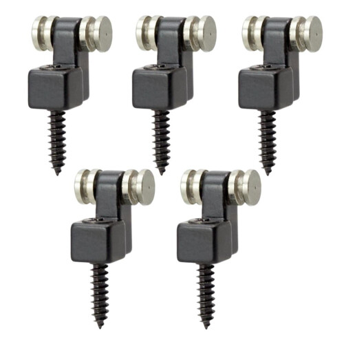 Guitar String Trees Retainers with Screws 5 Pack Black 1