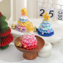 Personalized Crochet Christmas Tree Ornaments, Festive Wish Trees for Joy & Health, Lucky Charms for Home Decor and Gifts