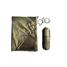 BUSHMEN THERMO-Blanket Olive - multifunktionelt termotæppe 200140 cm / poncho / undertæppe / underdyne til hængekøje