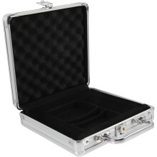 Legering Pokerchipfodral Stor kapacitet Pokerkorthållare med handtag Bärbar chipsbehållare Säker spännelås