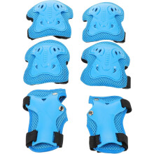 Ensemble de protections pour enfants de 3 à 10 ans – Genouillères bleues, coudières et protège-poignets pour le patinage à roulettes