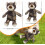 Squeaky Plush Bear Toy for Dogs Blue Large 8
