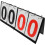 Portable 4-Digit Manual Score Keeper Flipper Scoreboard Stand 1