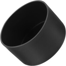 Silikon-Flaschenüberzug für Glasbecher, 7,5 cm, rutschfeste Hülle mit Bodenschutz, Schwarz