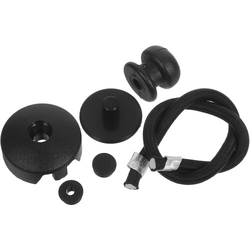 Attache élastique en nylon noir pour bateau, clip et mousqueton