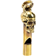 Silbato con forma de calavera y cabeza de fantasma para uso en exteriores. Diseño terrorífico. Decoraciones de Halloween.