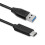Qoltec USB 3.1 Type C Han-kabel | USB 3.0 A Han-kabel | 1 m 1