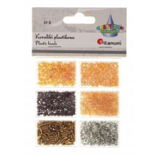 Plastikperler 6 størrelser 32g