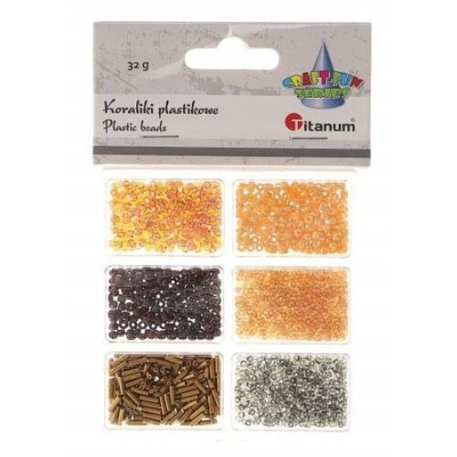 Plastikperler 6 størrelser 32g