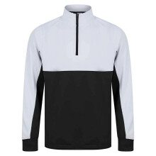 (11-12 Years, Black/White) Finden & Hales Childrens/Kids Quarter Zip Fleece Top