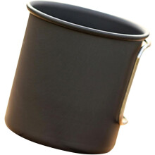Taza de café plegable portátil de aleación de aluminio para exteriores, color negro, para acampar, color negro.