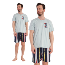 Herrepyjamas i bomuld med korte ærmer Vienta XL