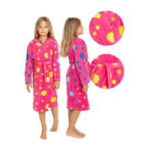 Fleece badekåbe til piger, Vienetta 5/6 116, varm, let, behagelig, flot