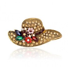 Dekorativ broche med krystalhat BZ114