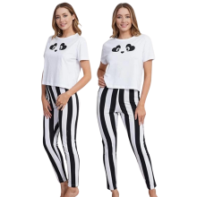 Dame bomuldspyjamas med leggings Vienetta S sommer