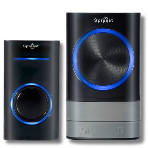 Trådløs dørklokke P189-BB 1T1R Sort
