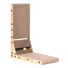 Eck-Katzenkratzbett aus Karton mit Spielzeug Petsi