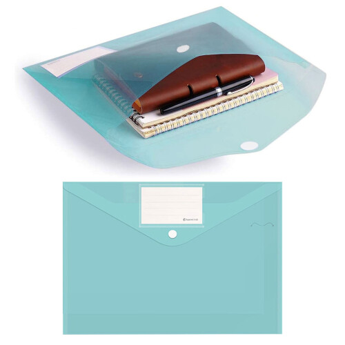 A4 Plastic File Folders with Label Pocket 10-Pack 1