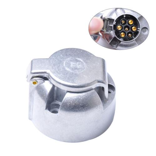 Circular Car Connector Silver 7-Pin 1 Set 2