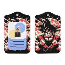 Dragon Ball Z jelvénytartó PU bőr azonosítótok átlátszó bevonattal