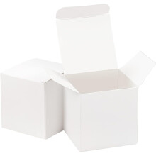 White Gift Boxes Paper Craft Cupcake Boxes 2.3x2.3x2.3 in