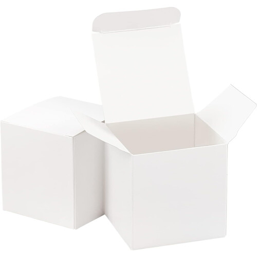 White Gift Boxes Paper Craft Cupcake Boxes 2.3x2.3x2.3 in