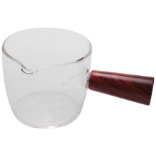 Glass measuring cup espresso shot 75 ml triple spout with
