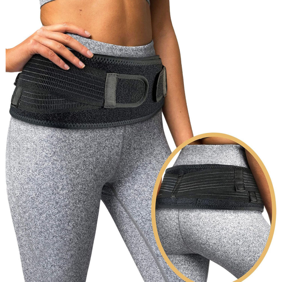 Posture Sacroiliac Hip Belt For Women And Men That Alleviates Sciatic, Pelvic, Lower Back, Leg And Sacral Nerve Pain Caused By
