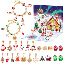 Un voyage créatif jusqu'à Noël : le calendrier de l'Avent 2025 pour filles, avec 24 kits de fabrication de bijoux à réaliser soi-même.