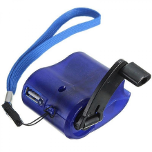 Chargeur de téléphone portable USB dynamo de voyage avec lampe torche et chargeur écologique à manivelle