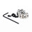 (A) Pin Locks Pin Backs Locking Clasp with Wrench 10 Pieces Locking Pin Keepers 1