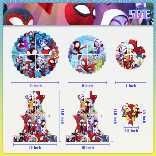 Spider Man Cupcake Stand Cardboard 3-Tier 1