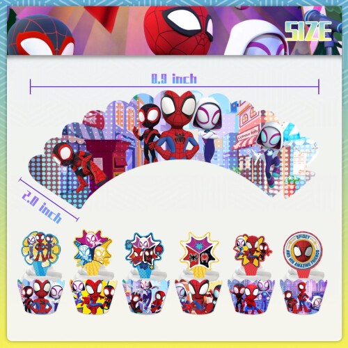Spider Man Cupcake Stand Cardboard 3-Tier 2