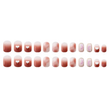 (Jelly Glue Model) 24 Pièces Ongles Faux Couverture Complète Style Doux