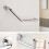 Bathroom Support Bars Grab Bars for Bathroom Curved Silver 1Set 5