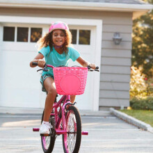 (Pink) Kids\' Waterproof Bike Basket - Simple Style