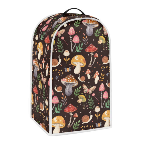 Protective Case Mushroom and Butterfly Pattern 1pc Top Handle Reusable for Household 1