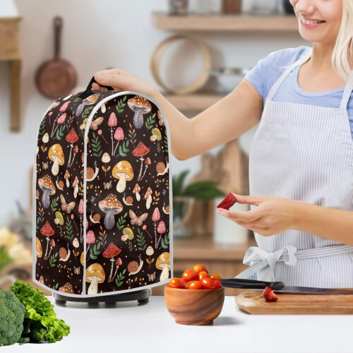Protective Case Mushroom and Butterfly Pattern 1pc Top Handle Reusable for Household 2