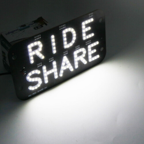 Placa luminosa de LED para carro, 7,5 x 4,5 polegadas, para para-brisa, com ventosas, texto em LED para motorista. 1