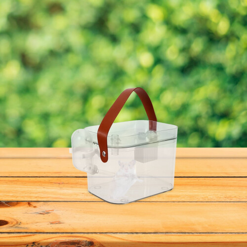 Hamster Cage Pet Carrier with Water Bottle 2