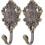 Vintage Rose Pattern Curtain Holdbacks Zinc Alloy 2 Pieces 7