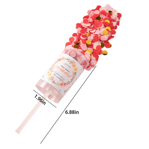 Multicolor Confetti Poppers Party Supplies 12 Pack 2