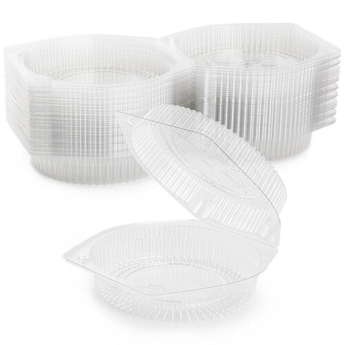 Clear PET Pie Containers with Snap Lids – 40 Pack 1