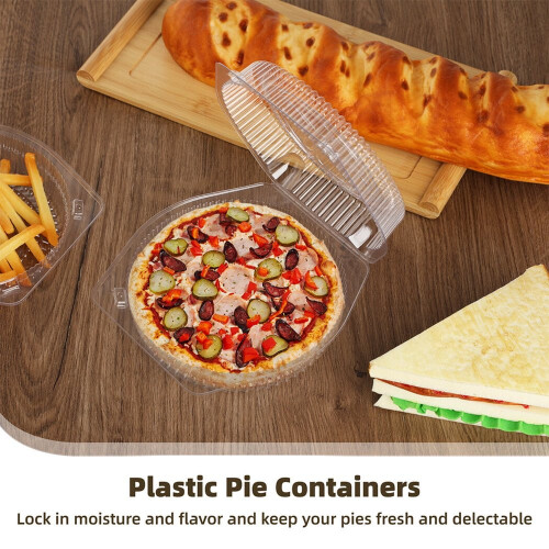 Clear PET Pie Containers with Snap Lids – 40 Pack 2