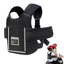 Cintura di sicurezza per moto per bambini, cintura regolabile per bambini, con strisce riflettenti, adatta ai bambini